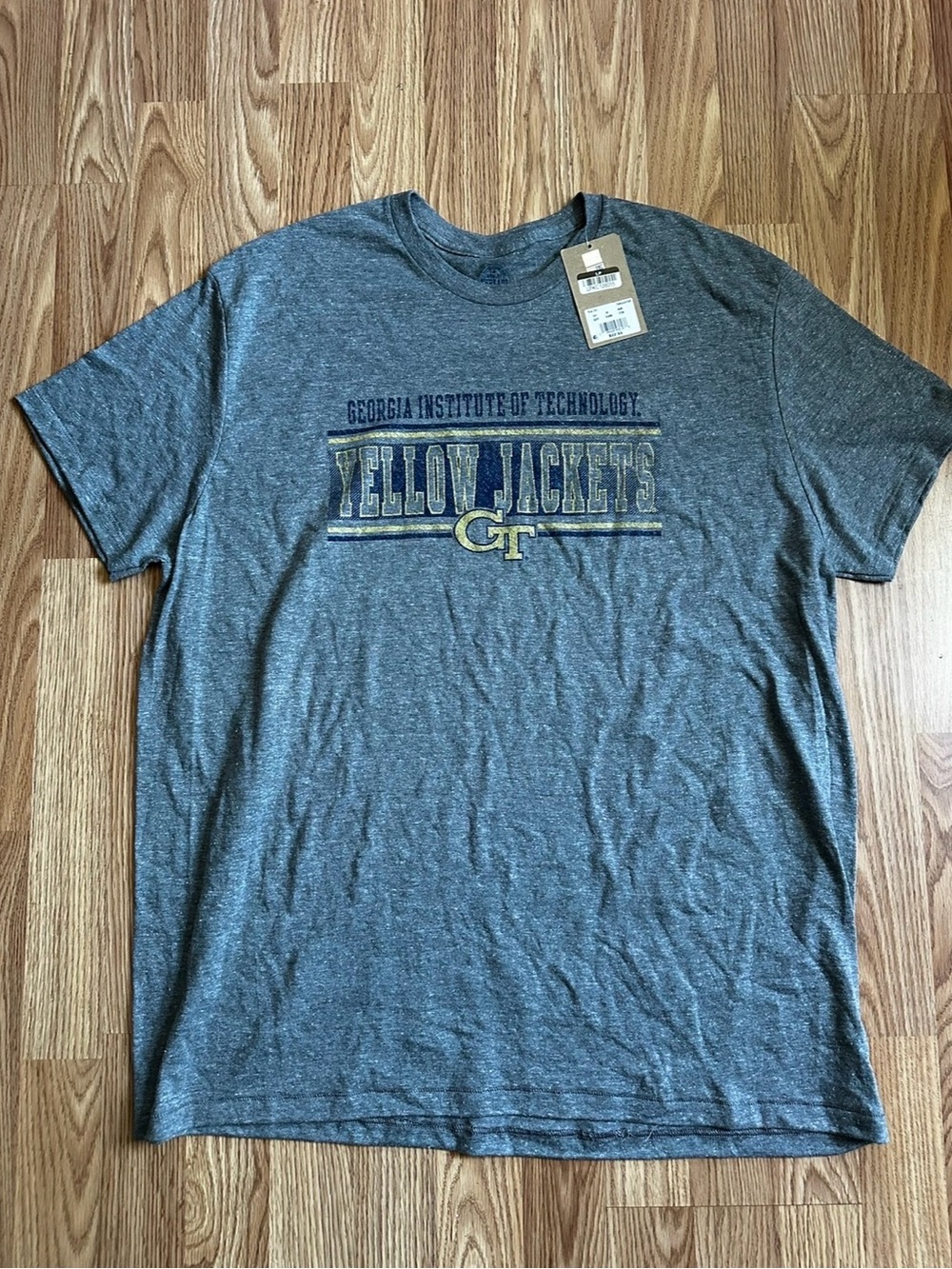 Rivalry Threads Gray Georgia Tech Yellow Jackets Logo Tee